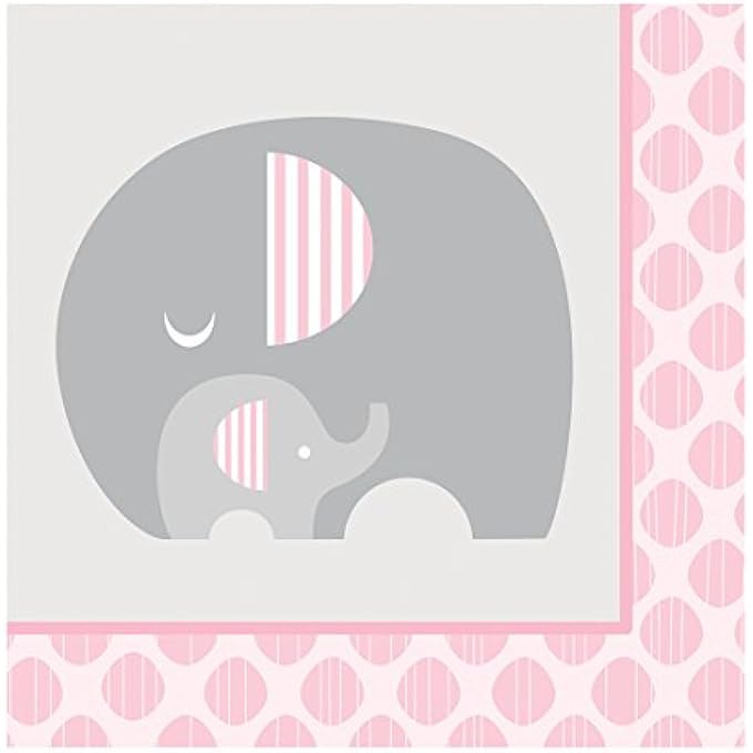 LITTLE PEANUT GIRL LUNCH NAPKINS, 16 PIECES, PINK - Image 1